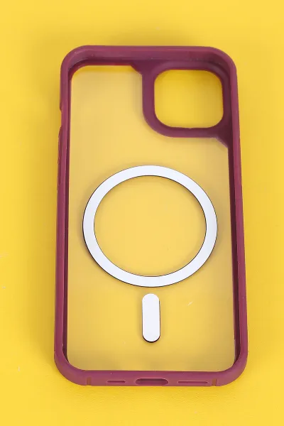 Gül Kurusu İphone 14 Uyumlu Sky Magsafe Serisi Sert Silikon Telefon Kılıfı 404132