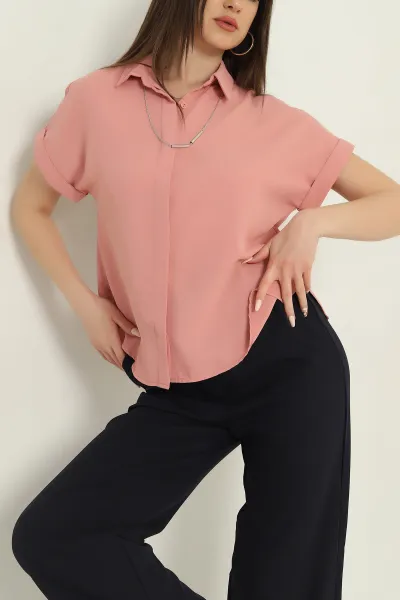 gul-kurusu-jessica-kadin-kisa-kol-gomlek-355857