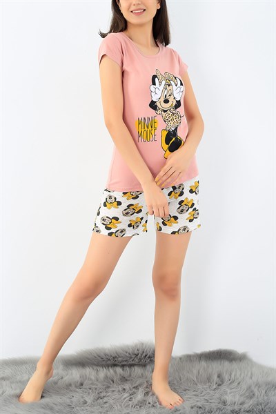 Gül Kurusu Likralı Bayan Pijama Takımı 34477