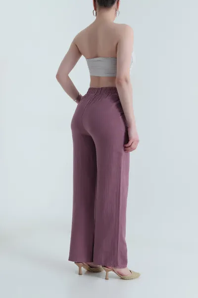 Gül Kurusu Müslin Keten Kadın Pantolon 462164