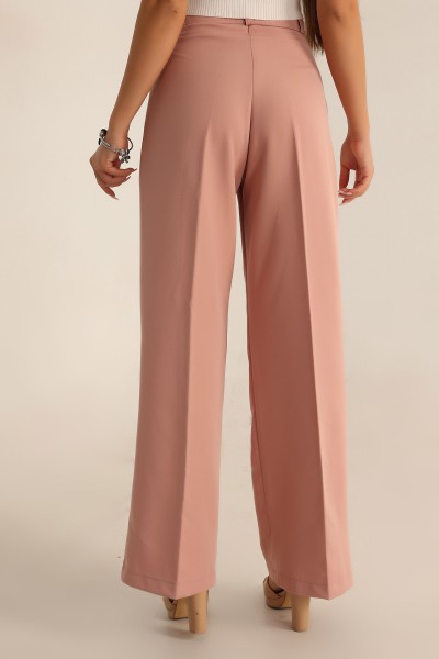 Gül Kurusu Pileli Palazzo Bayan Pantalon 196245
