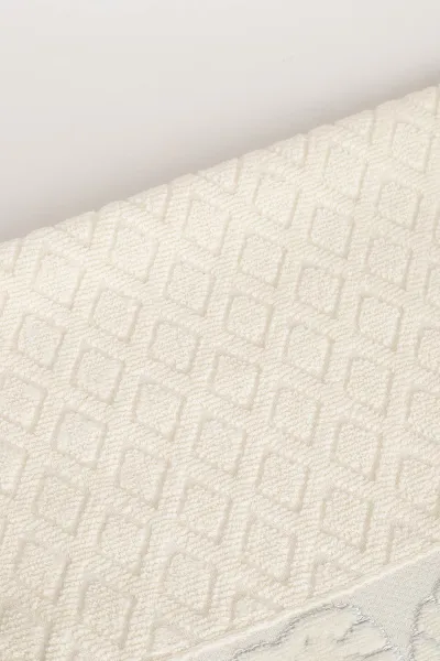 Gümüş 30x50 Cm Yaprak Kadife El Bezi Mutfak Havlusu 338388