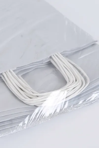 Gümüş 31x12x41 Büküm Saplı Çanta 5'li 301141