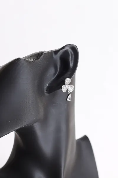 Gümüş Çiçek Model  Küpe 371029