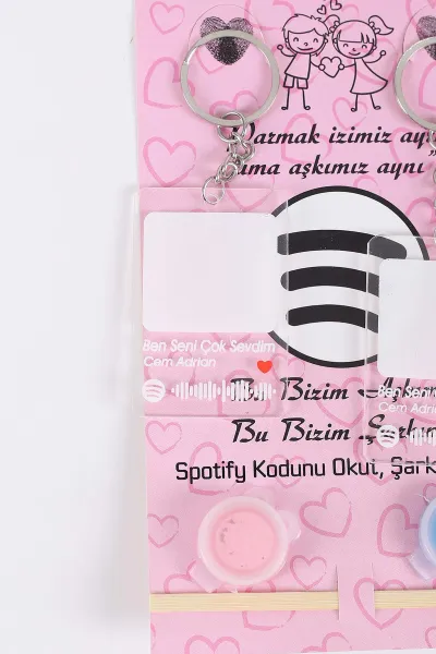 Gümüş Sevgili Parmak Izi Anahtarlık Seti (Ben Seni Çok Sevdim - Cem Adrian  ) 420527