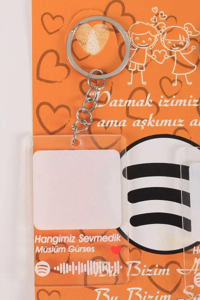 Gümüş Sevgili Parmak Izi Anahtarlık Seti (Hangimiz Sevmedik - Müslüm Gürses  ) 418977