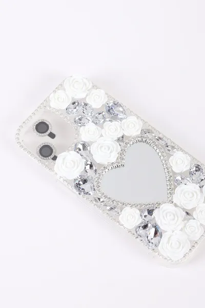 Gümüş TeknoCase İPhone 11 Uyumlu Beauty Case Serisi Lens Hediyeli Premium Sert Silikon Telefon Kılıfı 430416
