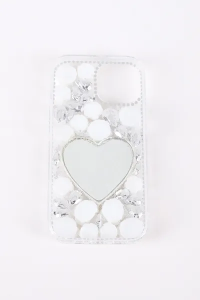 Gümüş TeknoCase İPhone 11 Uyumlu Beauty Case Serisi Lens Hediyeli Premium Sert Silikon Telefon Kılıfı 430416
