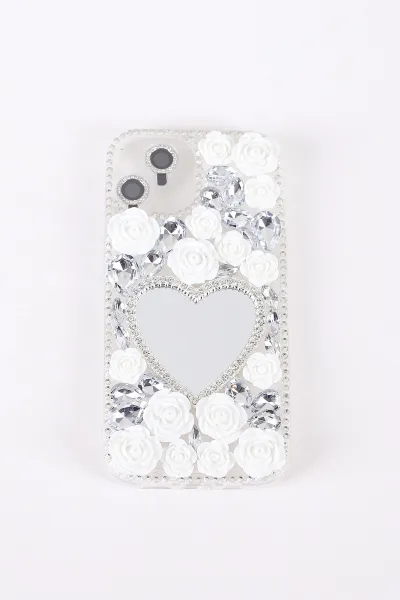 Gümüş TeknoCase İPhone 11 Uyumlu Beauty Case Serisi Lens Hediyeli Premium Sert Silikon Telefon Kılıfı 430416