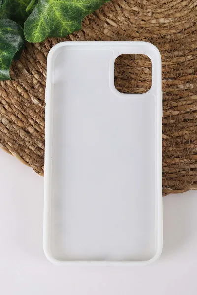 Gümüş TeknoCase İPhone 11 Uyumlu Daisy Case Serisi Taşlı Vakumlu Sert Silikon Telefon Kılıfı 431017