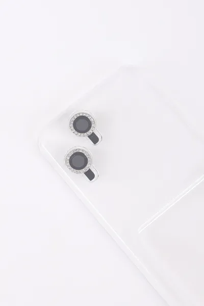 Gümüş TeknoCase İPhone 12 Uyumlu Beauty Case Serisi Lens Hediyeli Premium Sert Silikon Telefon Kılıfı 430421