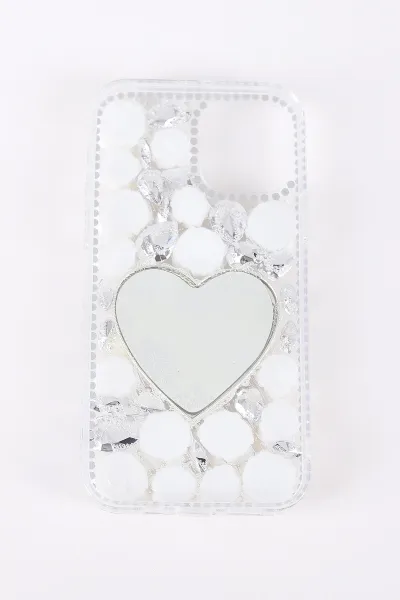 Gümüş TeknoCase İPhone 12 Uyumlu Beauty Case Serisi Lens Hediyeli Premium Sert Silikon Telefon Kılıfı 430421