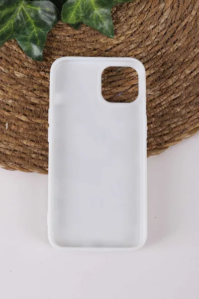 Gümüş TeknoCase İPhone 13 Uyumlu Daisy Case Serisi Taşlı Vakumlu Sert Silikon Telefon Kılıfı 431029