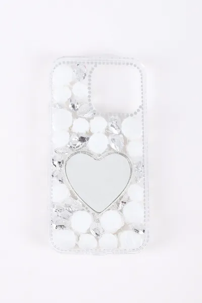 Gümüş TeknoCase İPhone 14 Pro Max Uyumlu Beauty Case Serisi Lens Hediyeli Premium Sert Silikon Telefon Kılıfı 430442