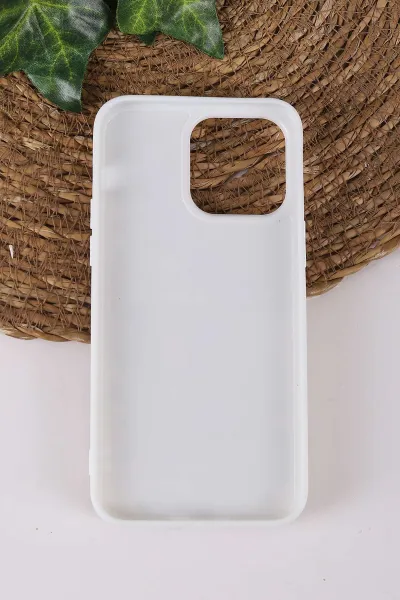 Gümüş TeknoCase İPhone 14 Pro Max Uyumlu Daisy Case Serisi Taşlı Vakumlu Sert Silikon Telefon Kılıfı 431052