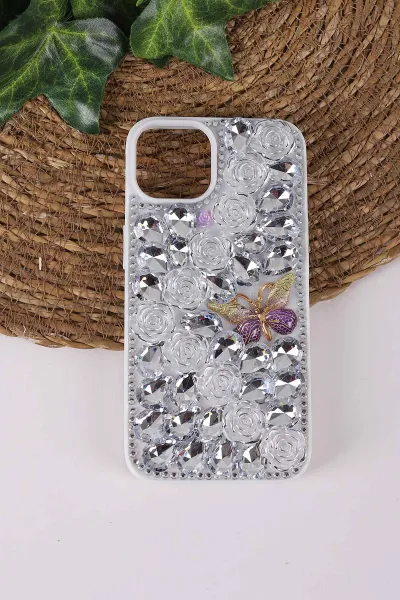 gumus-teknocase-iphone-14-uyumlu-daisy-case-serisi-tasli-vakumlu-sert-silikon-telefon-kilifi-431044