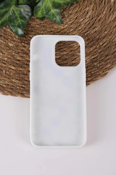 Gümüş TeknoCase İPhone 15 Pro Max Uyumlu Daisy Case Serisi Taşlı Vakumlu Sert Silikon Telefon Kılıfı 431079