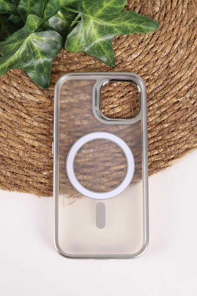 Gümüş TeknoCase İphone 15 Uyumlu Believe Serisi Lens Hediyeli Silikon Telefon Kılıfı 472511