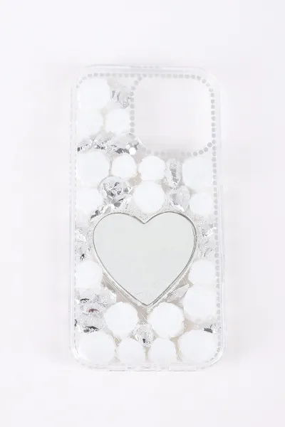 Gümüş TeknoCase İPhone 16 Pro Max Uyumlu Beauty Case Serisi Lens Hediyeli Premium Sert Silikon Telefon Kılıfı 430464
