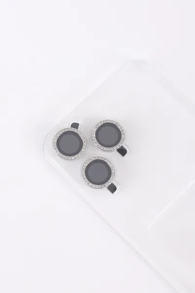 Gümüş TeknoCase İPhone 16 Pro Max Uyumlu Beauty Case Serisi Lens Hediyeli Premium Sert Silikon Telefon Kılıfı 430464