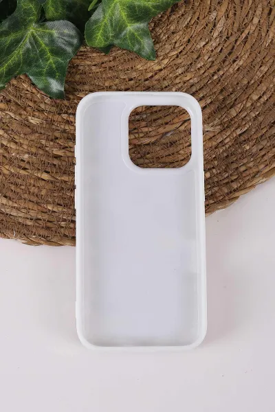 Gümüş TeknoCase İPhone 16 Pro Uyumlu Daisy Case Serisi Taşlı Vakumlu Sert Silikon Telefon Kılıfı 431093