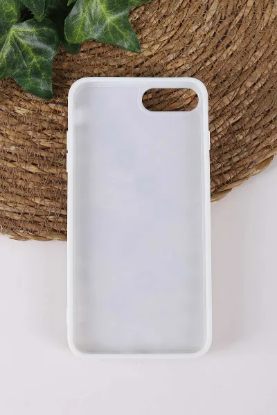 Gümüş TeknoCase İPhone 7 Plus ve  İPhone 8 Plus  Uyumlu Daisy Case Serisi Taşlı Vakumlu Sert Silikon Telefon Kılıfı 431118