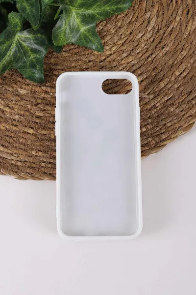 Gümüş TeknoCase İPhone 7 ve  İPhone 8 Uyumlu Daisy Case Serisi Taşlı Vakumlu Sert Silikon Telefon Kılıfı 431124