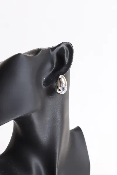 Gümüş Yıldız Detaylı   Zirkon Taşlı  Küpe 371430