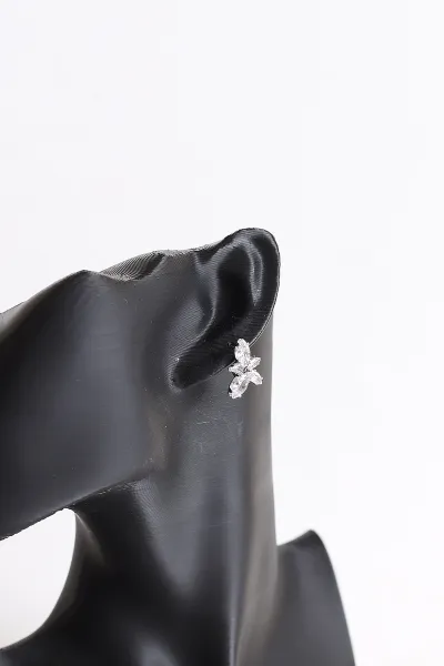 Gümüş Zirkon Taşlı  Küpe 371067
