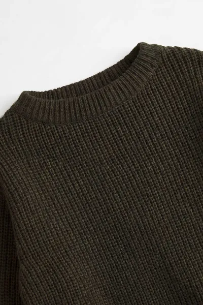 Haki (1-8 Yaş) Selanik Örgülü Çocuk Kazak 474827