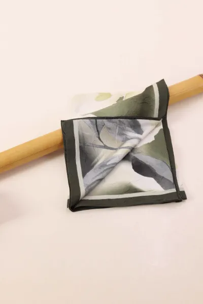 Haki 180x75 Cm Our Fashion Dijital Baskılı Desenli Bambu Kraş Şal 396746