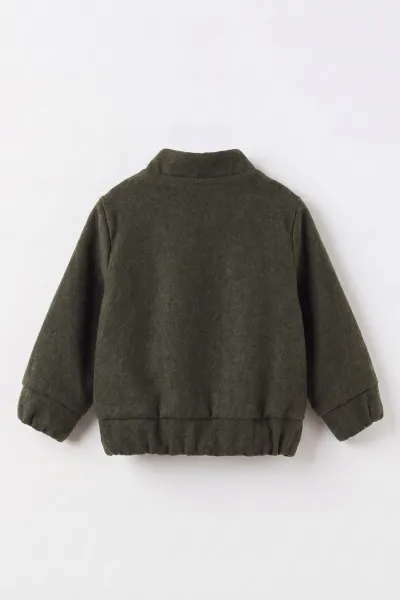Haki (2-5 Yaş) Astarlı Cepli Kaşe Erkek Çocuk Mont 495824
