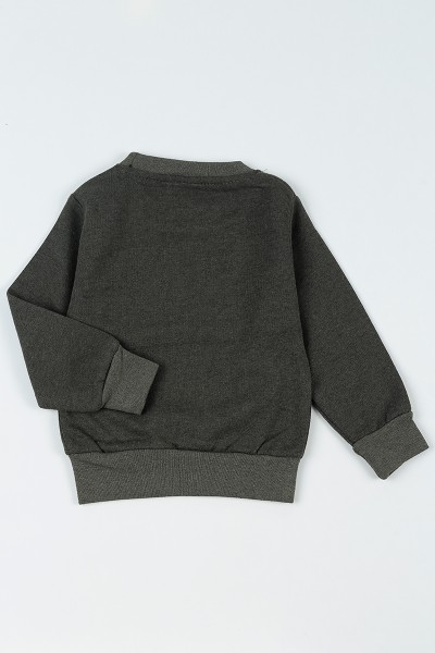 Haki (3-12 Yaş) Baskılı Erkek Çocuk Sweatshirt 92658