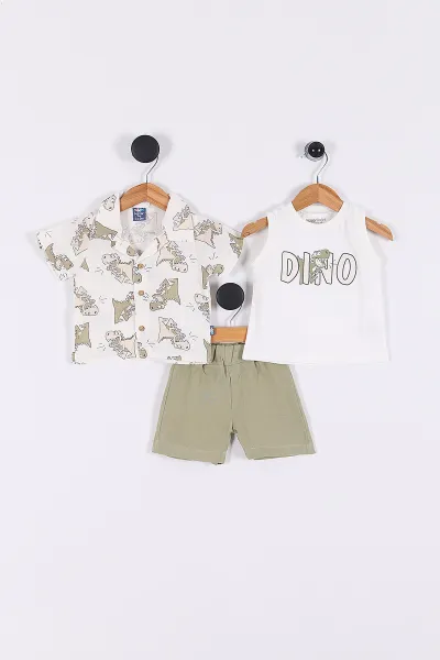 haki-3-6-yas-dinazor-desenli-uclu-muslin-erkek-cocuk-takim-276753