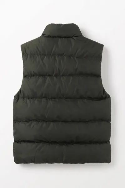 Haki (3-6 Yaş)Çift Cep Fermuarlı Erkek Çocuk Şişme Yelek 479891