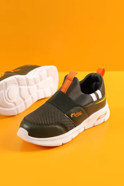 Haki (31-35 Filet) Twins Baskılı Triko Bağcıksız  Çocuk Spor Ayakkabı 257283