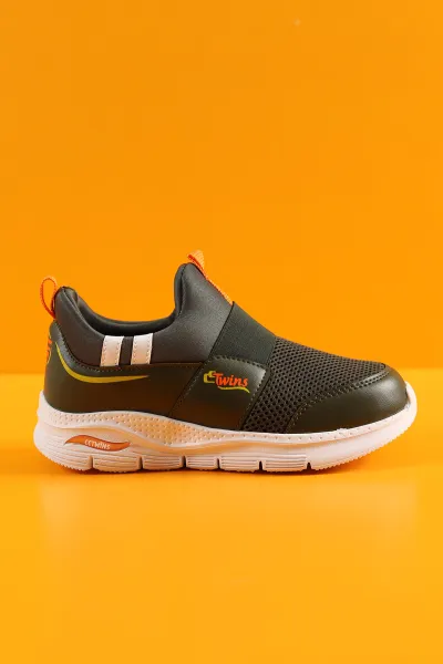 Haki (31-35 Filet) Twins Baskılı Triko Bağcıksız  Çocuk Spor Ayakkabı 257283