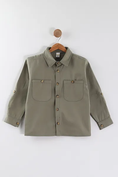 haki-4-13-yas-cift-cepli-oversize-kalip-erkek-cocuk-gabardin-gomlek-442185