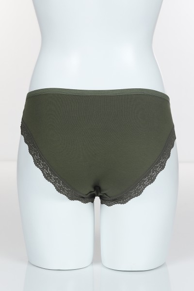 Haki 6405 Bikini Ön Üst Bant Alt ve Arka Pamuk Külot 102381