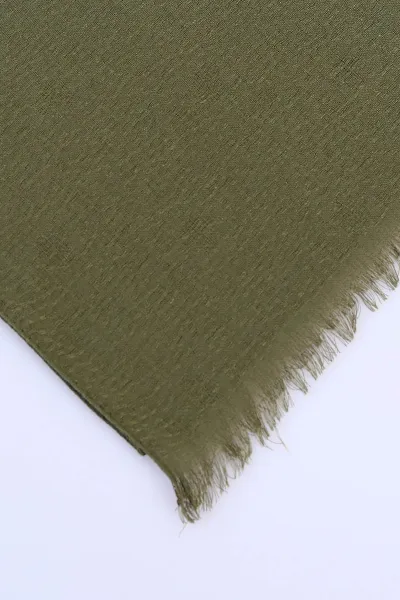 Haki 70x180 Cm Mimoza Premium Jakarlı Pamuk Şal 494024