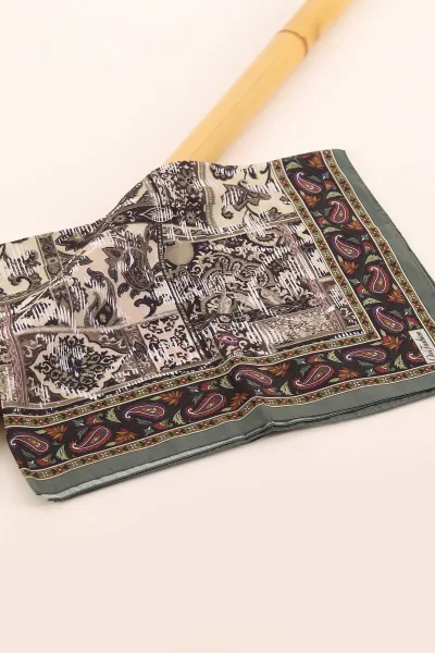 Haki 75x180 Cm Our Fashion Dijital Baskılı Desenli Soft Şal 408648