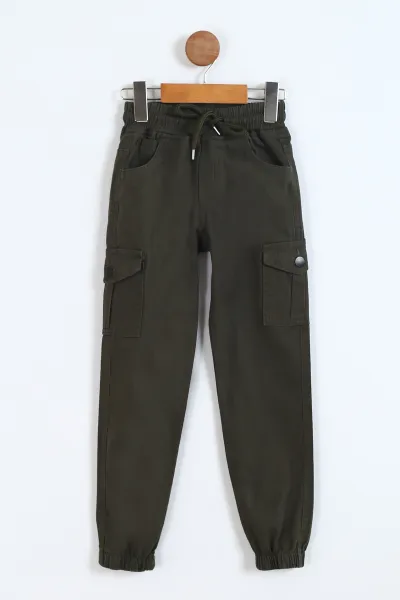 haki-8-12-yas-kargo-cepli-paca-lastikli-erkek-cocuk-keten-pantolon-328571