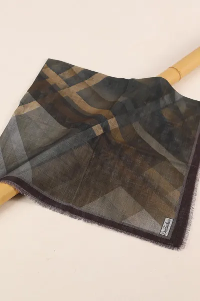 Haki 90x90 Cm Dijital Baskılı Desenli Flam Çekme Eşarp 428678
