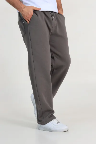 Haki Baggy Üç İp Şardonlu Belden Bağlamalı Erkek Eşofman Altı 324632
