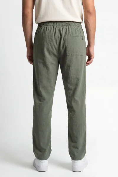 Haki Baggy Yıkamalı Belden Bağlamalı Erkek Pantolon 450168