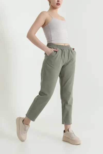 haki-bel-lastikli-cep-detay-gabardin-kadin-pantolon-440777