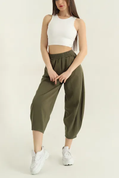 haki-bel-lastikli-gabardin-salvar-kadin-pantolon-357403