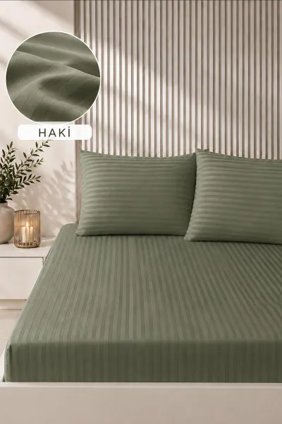 haki-bella-home-160x200-cm-cift-kisilik-cizgili-saten-carsaf-seti-483020