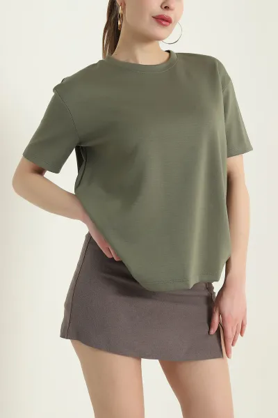 haki-bisiklet-yaka-oysho-kadin-tisort-430368