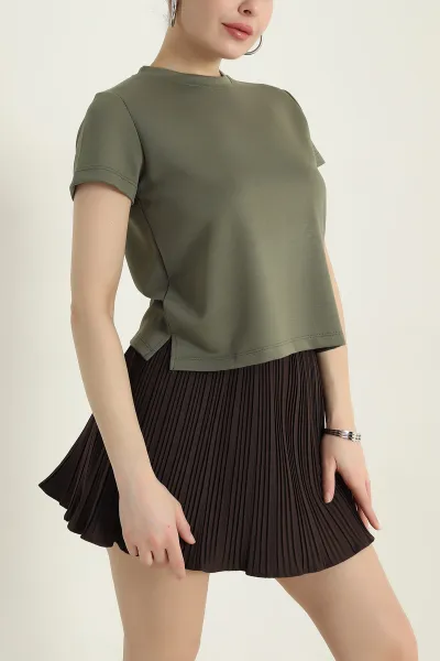 haki-bisiklet-yaka-oysho-kadin-tisort-437270